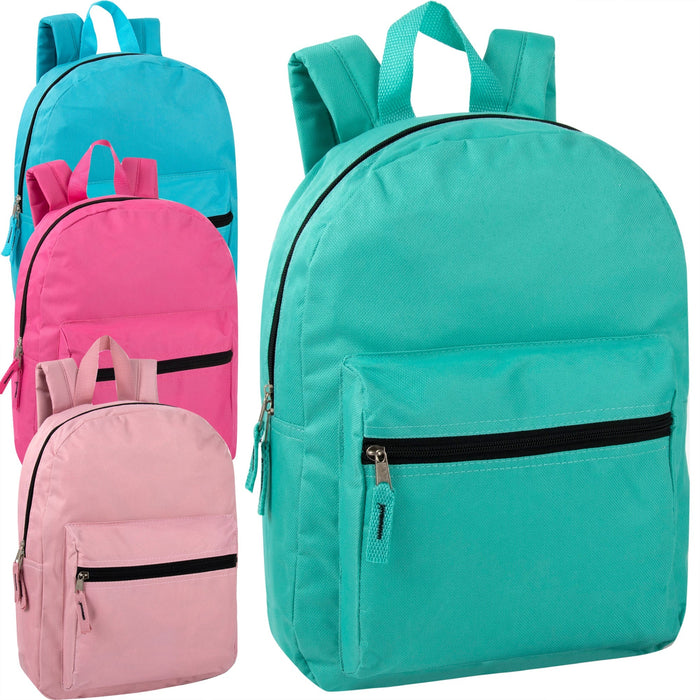 Wholesale 15 Inch Basic Backpack -
