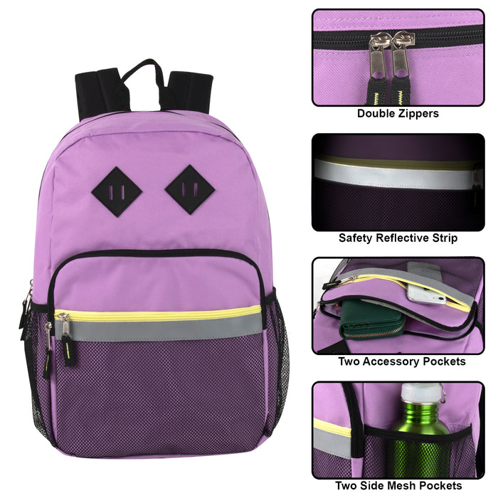 17-Inch Dome Reflective Backpacks - Girls - BagsInBulk.com