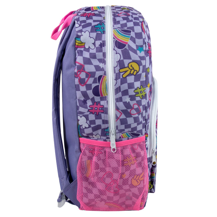 Wholesale 17 Inch Rainbow Printed Backpack With Pencil Case - BagsInBulk.com