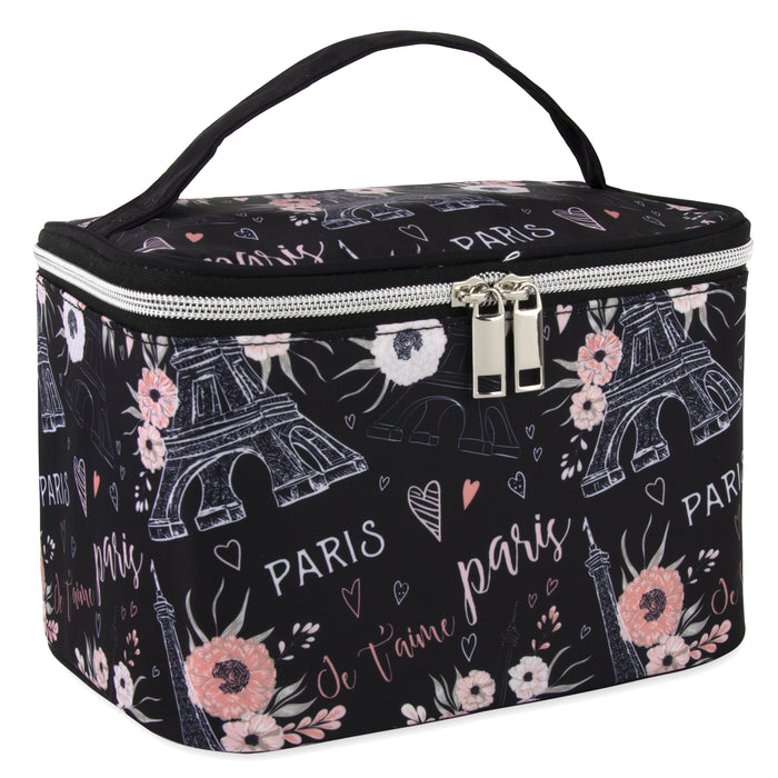 Cosmetic Traveling Case - Paris Print - BagsInBulk.com