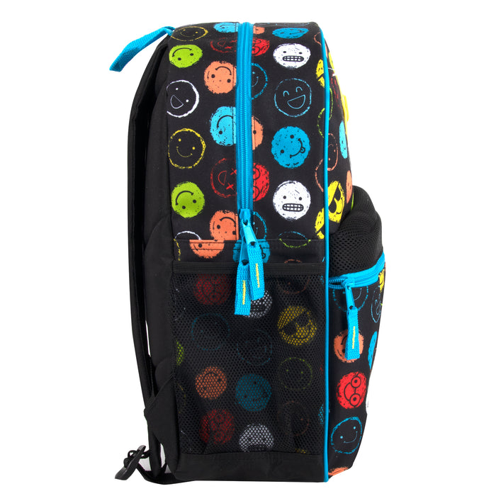 17-Inch Emoji Backpack Set - 6 In 1 - BagsInBulk.com