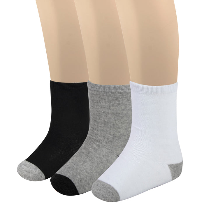 Wholesale Children's Color Block Crew Socks - 3 Colors -