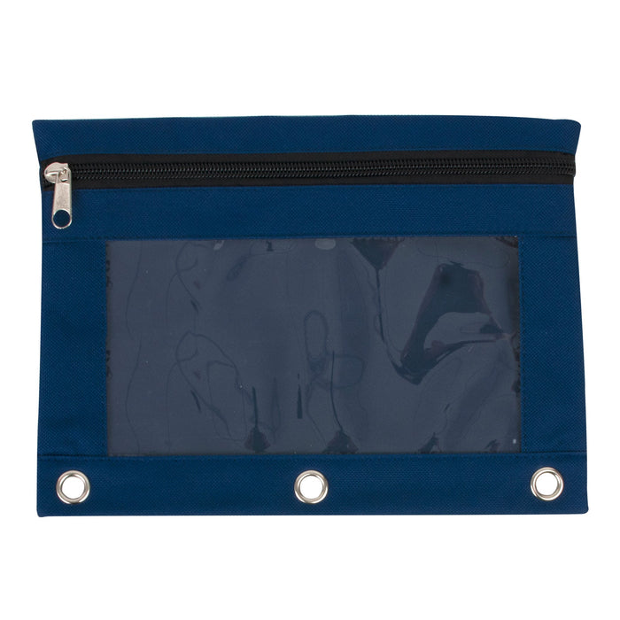 3-Ring Binder Pencil Pouch with Window - BagsInBulk.com