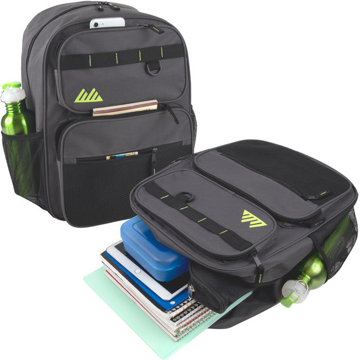 17 Inch Multi-Mesh Pocket Daisy Chain Backpack -  Single Colors - BagsInBulk.com