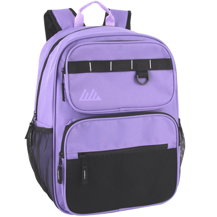 17 Inch Multi- Mesh Pocket Daisy Chain Backpack- Girls - Single Colors - BagsInBulk.com
