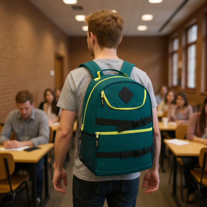 18-Inch Double Buckle Backpack - BagsInBulk.com