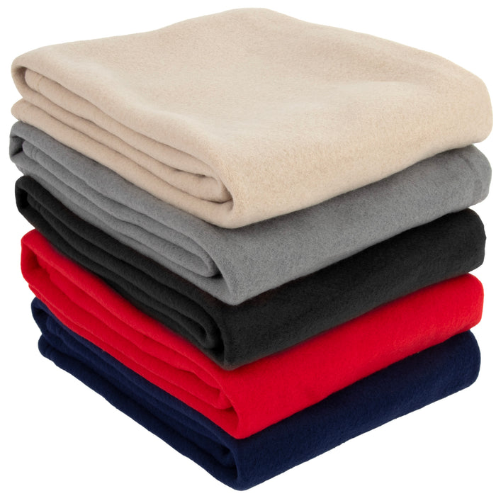 Kids Fleece Blanket 30" x 40" - 5 Assorted Colors - BagsInBulk.com
