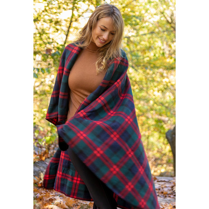 Plaid Fleece Blankets 50" x 60" - BagsInBulk.com