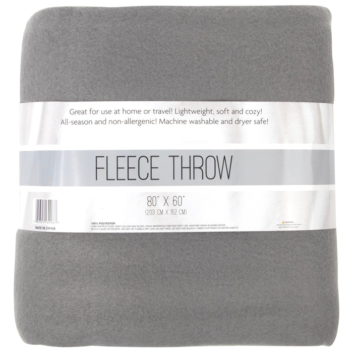 Twin Fleece Throw Blankets 80" x 60" - BagsInBulk.com
