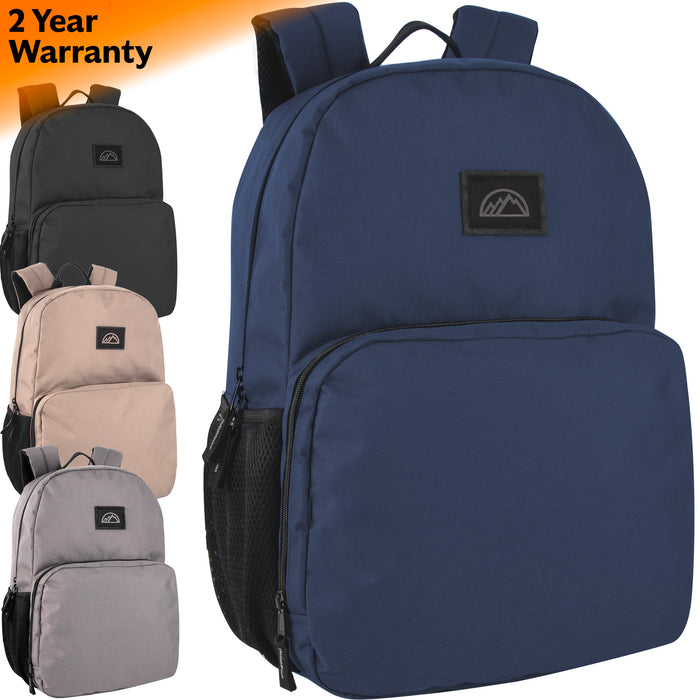 17-Inch Mountain Edge Dome With Laptop Sleeve Backpack - 2 yr Warranty - BagsInBulk.com