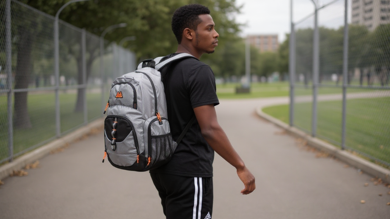 19-inch Mountain Edge Multi Pocket Daisy Chain Backpack w Laptop Sleeve - 3 Colors - BagsInBulk.com