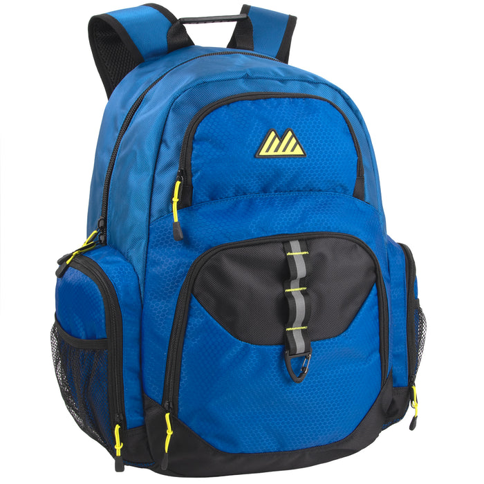19-inch Mountain Edge Multi Pocket Daisy Chain Backpack w Laptop Sleeve - 3 Colors - BagsInBulk.com