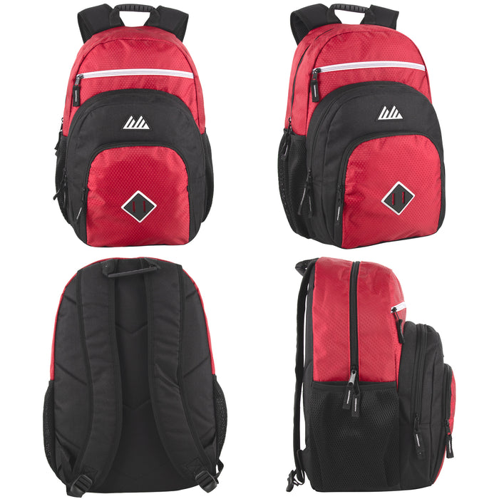 19-Inch Double Dome Backpack w Laptop Sleeve - 3 Colors - BagsInBulk.com