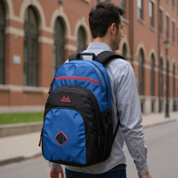 19-Inch Double Dome Backpack w Laptop Sleeve - 3 Colors - BagsInBulk.com