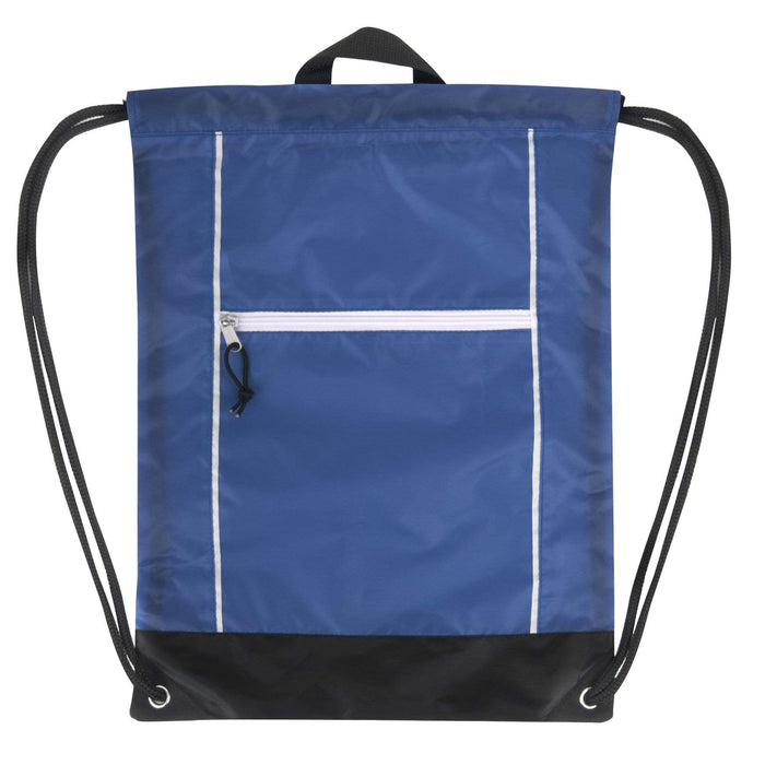 Wholesale 18 Inch Front Zippered Drawstring Bag - 3 Color Assortment -