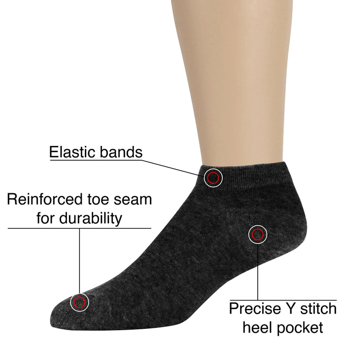 Women's Solid Ankle Socks - BagsInBulk.com