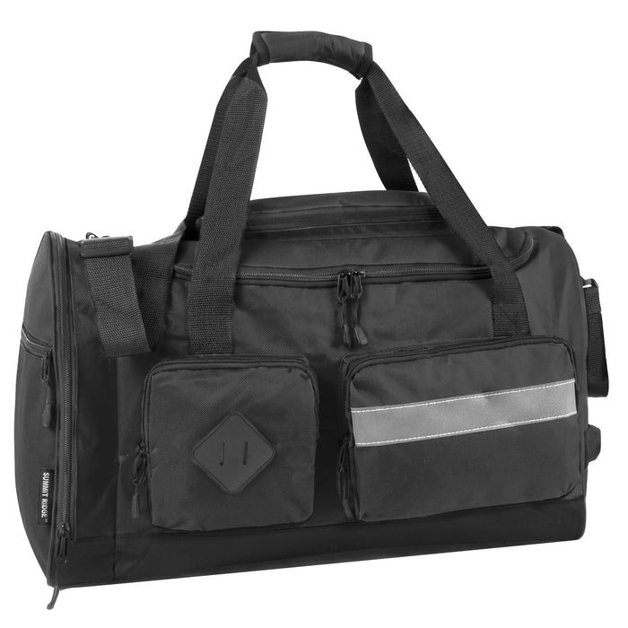 20 Inch Reflective Strip Duffle Bag - BagsInBulk.com