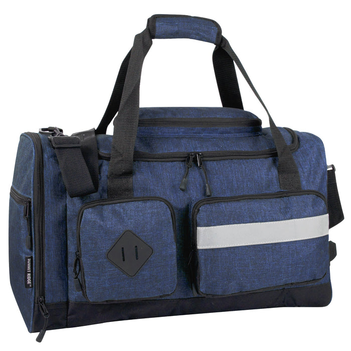 20 Inch Reflective Strip Duffle Bag - BagsInBulk.com