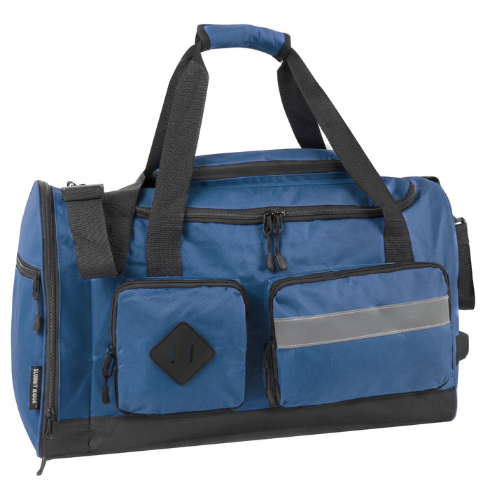 20 Inch Reflective Strip Duffle Bag - BagsInBulk.com