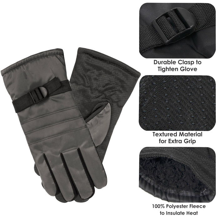 Adult Insulated Winter Gloves - 5 Assorted Colors - BagsInBulk.com