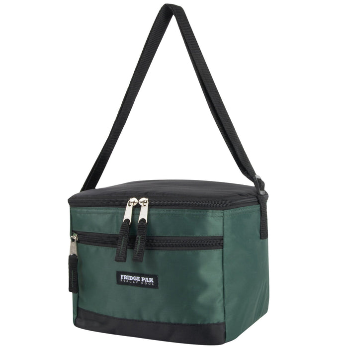 Wholesale Fridge Pak 6 Can Cooler Bag With Front Zippered Pocket -