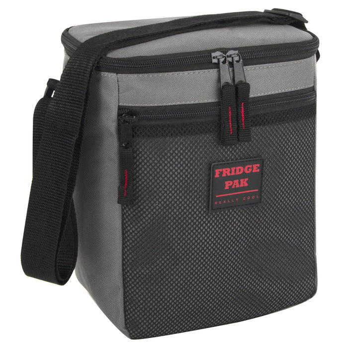 Wholesale Fridge Pak 6 Can Cooler Bag With Front Mesh Pocket -