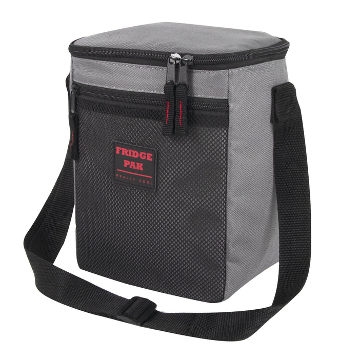 Wholesale Fridge Pak 6 Can Cooler Bag With Front Mesh Pocket -