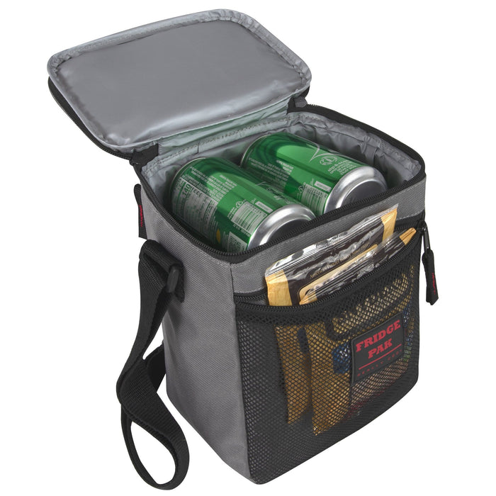 Wholesale Fridge Pak 6 Can Cooler Bag With Front Mesh Pocket -