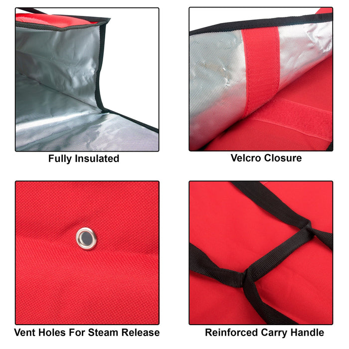 Trailmaker Insulated Pizza Carrier with Handle - BagsInBulk.com