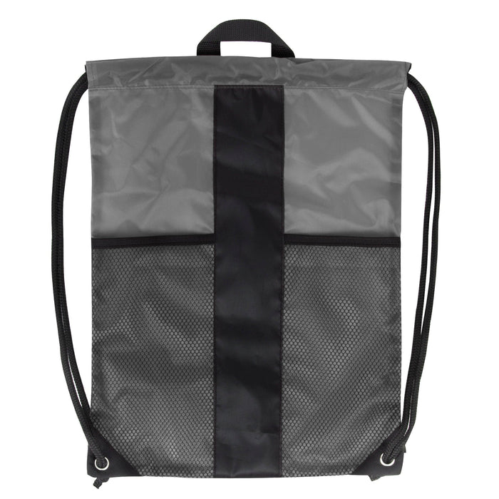 Wholesale Dual Mesh Pocket Drawstring Backpack - 5 Color -