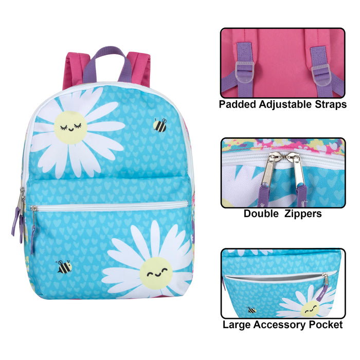 15-Inch Daisy Backpack - BagsInBulk.com