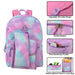 3 In 1 17 Inch Purple Cloud Themed Backpack With Lunch Bag & Pencil Case - BagsInBulk.com