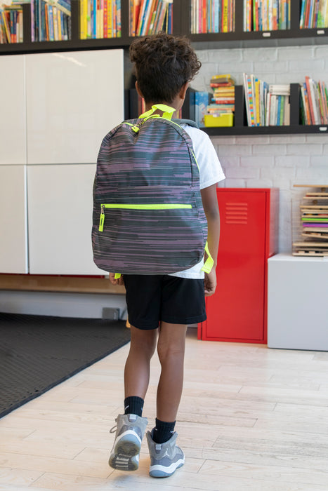 17-Inch Printed Backpack - Green - BagsInBulk.com