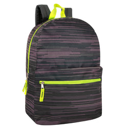 17-Inch Printed Backpack - Green - BagsInBulk.com