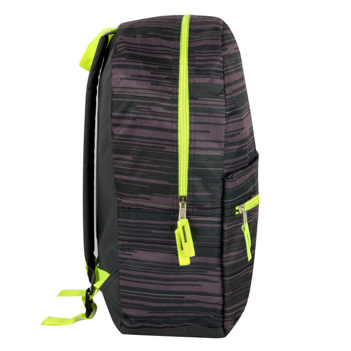 17-Inch Printed Backpack - Green - BagsInBulk.com