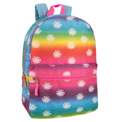 17-Inch Printed Backpack - Daisy - BagsInBulk.com