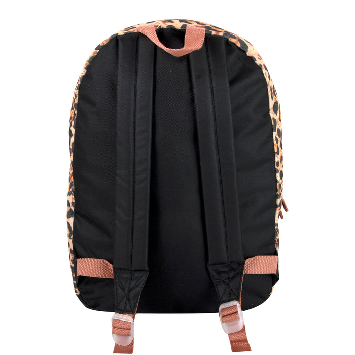 17-Inch Printed Backpack - Leopard Print - BagsInBulk.com