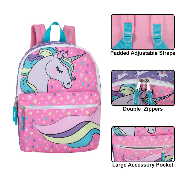 15-Inch Unicorn Backpack - BagsInBulk.com