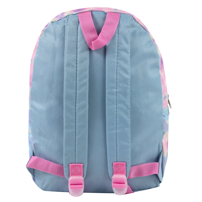 17-Inch Printed Rainbow Backpack With Matching Pencil Case - BagsInBulk.com