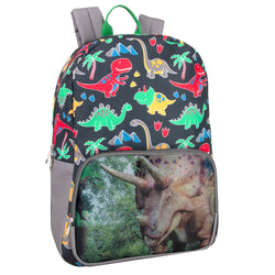 17-inch Picture Changing Lenticular Dinosaur Backpack - BagsInBulk.com