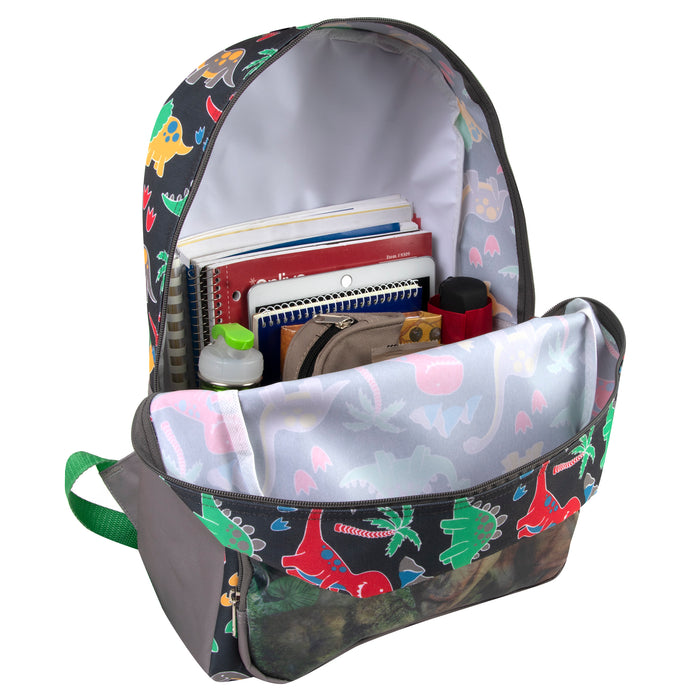 17-inch Picture Changing Lenticular Dinosaur Backpack - BagsInBulk.com