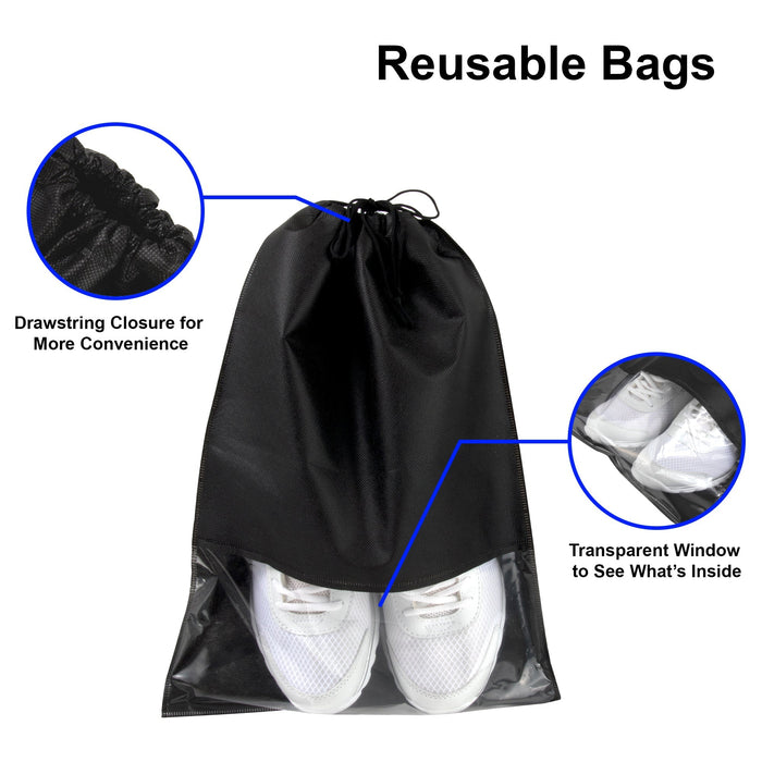 Cinch Travel Bag with Clear Window - BagsInBulk.com