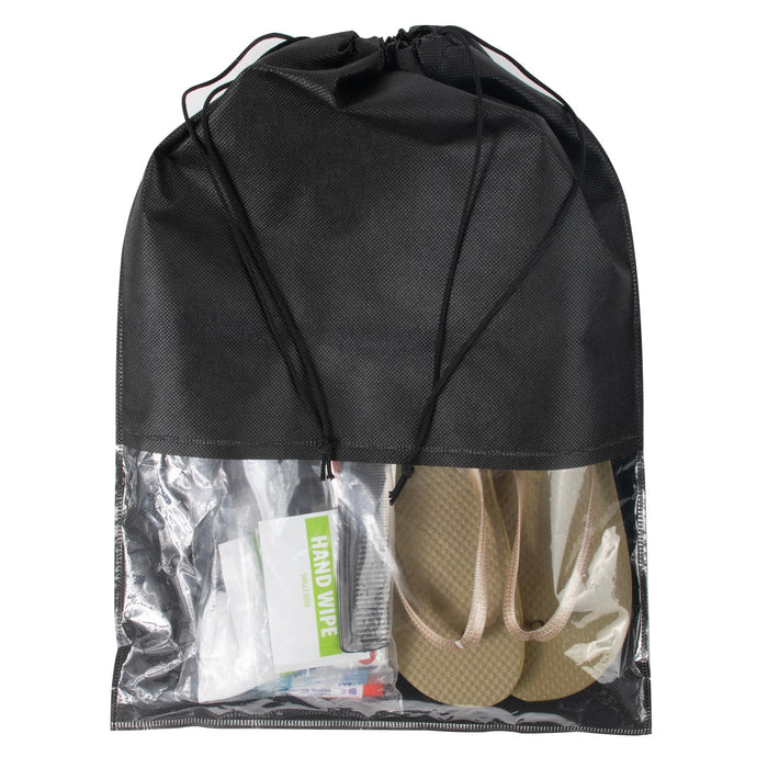 Cinch Travel Bag with Clear Window - BagsInBulk.com