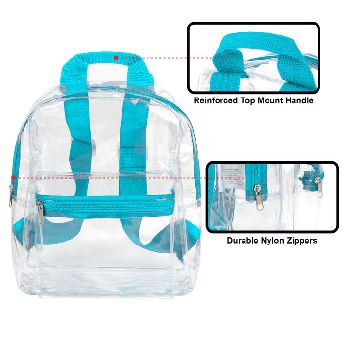 Trailmaker Clear Mini Backpack - Aqua - BagsInBulk.com