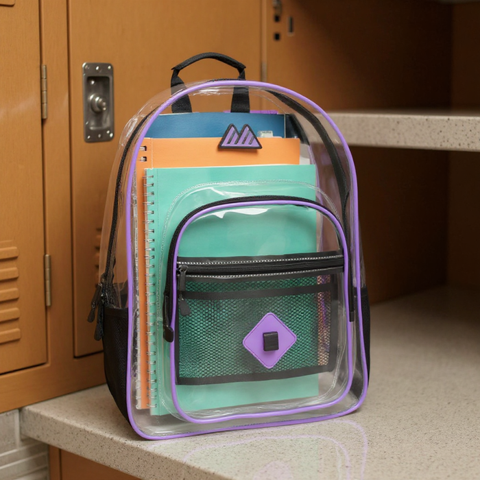 18-Inch Summit Ridge Clear Backpack - Girls Colors - BagsInBulk.com
