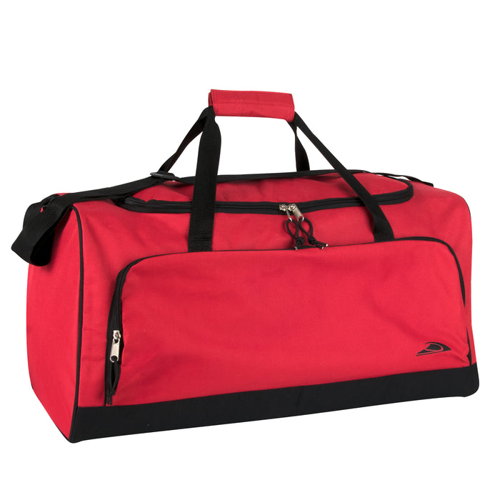 24-Inch Deluxe Wide-Pocket Duffle Bag - BagsInBulk.com