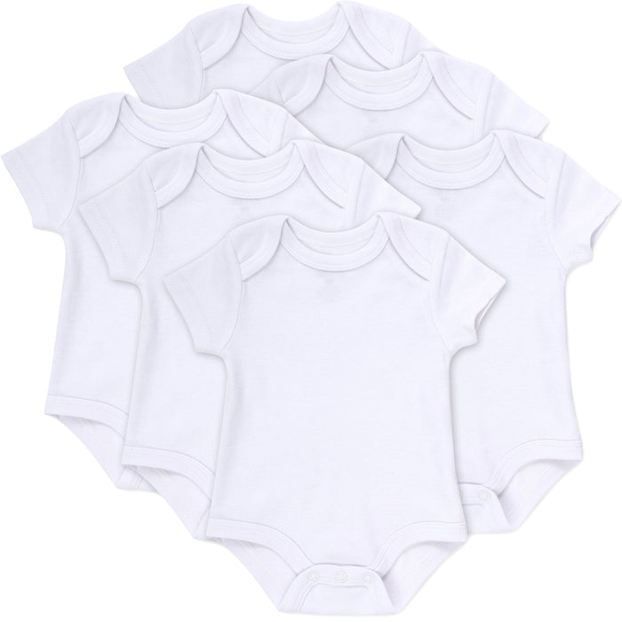Baby Bodysuit 6-Pack - White Only - BagsInBulk.com