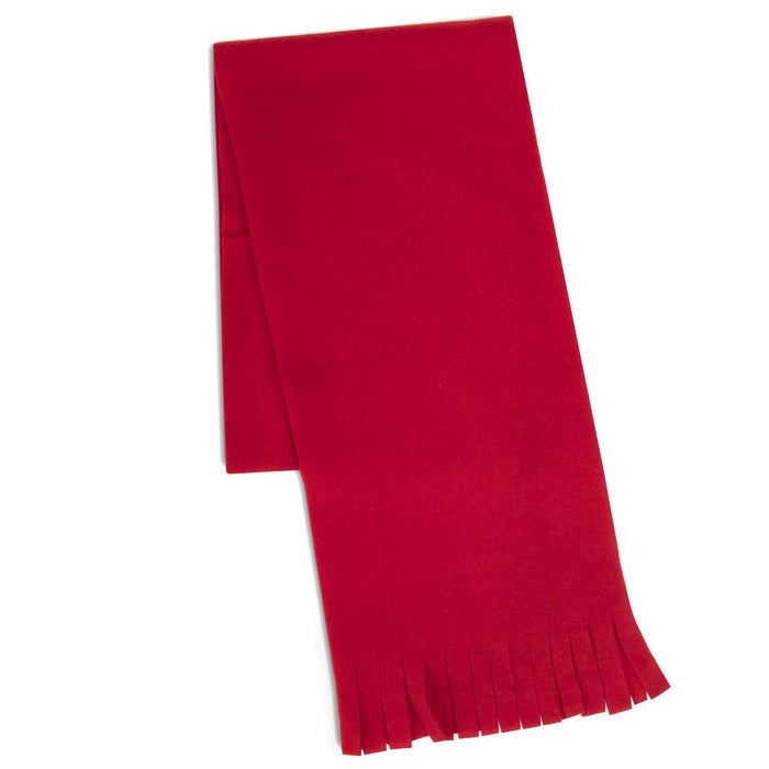 Wholesale Adult Fleece Scarves 60" x 8" With Fringe - Assorted Colors -