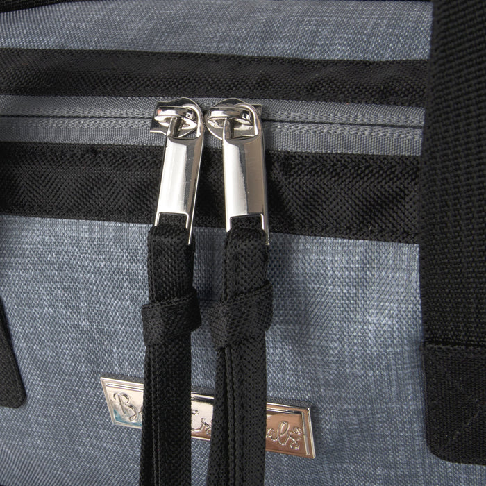 Baby Essentials Quilted Diaper Bag Backpack w Changing Pad - Two Tone - BagsInBulk.com