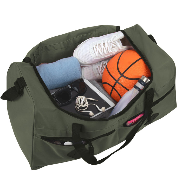 24 Inch Multi Pocket Duffle Bag - BagsInBulk.com